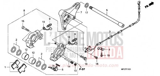 ETRIER DE FREIN ARRIERE VT750C2SA de 2010